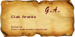 Glab Aranka névjegykártya