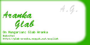 aranka glab business card